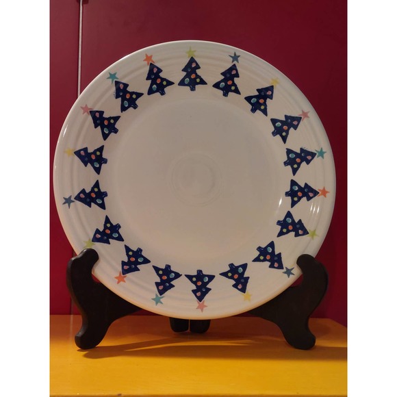 Fiestaware Dining Vintage 58 Fiestaware Blue Christmas Tree Dinner